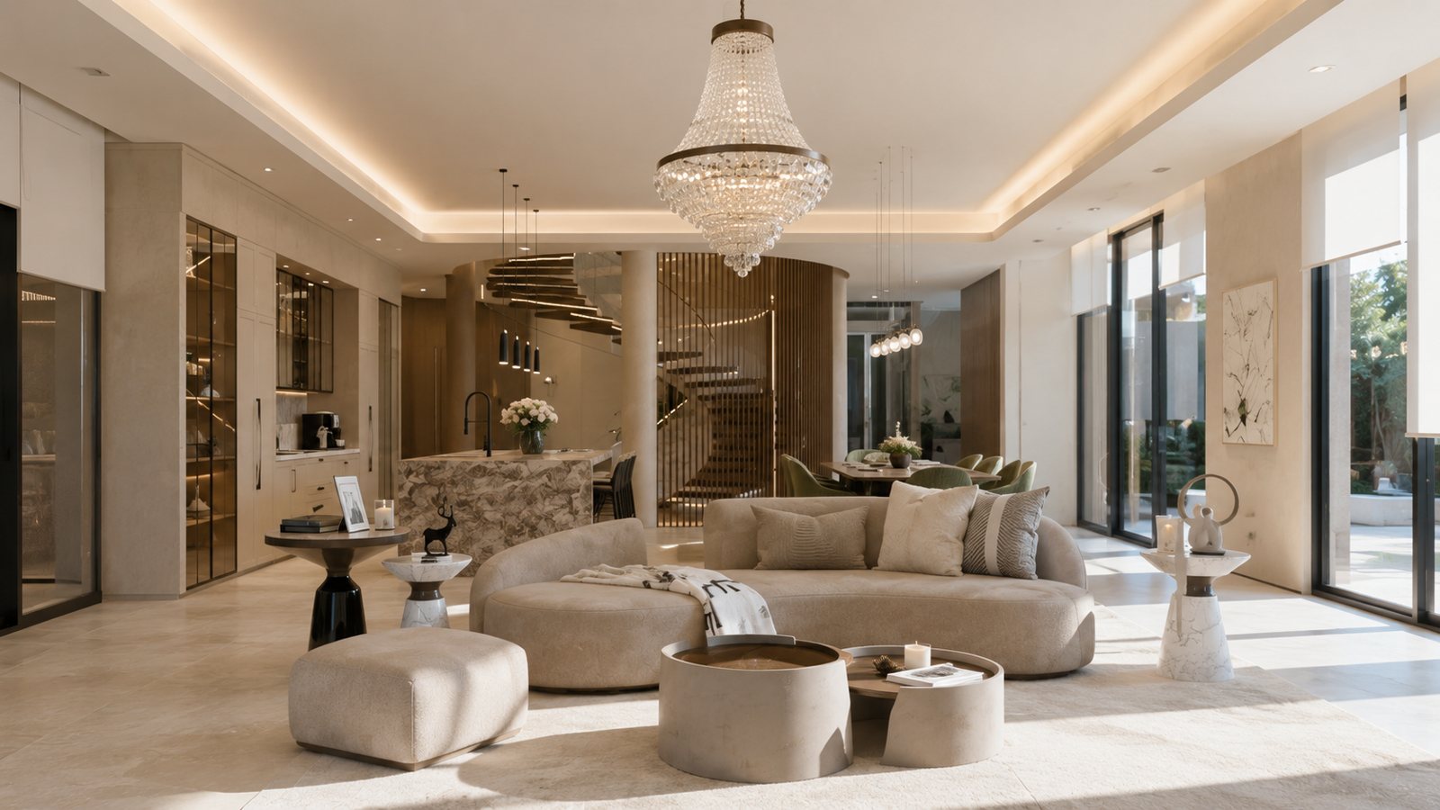 Renovated open-plan luxury interior by Oculii